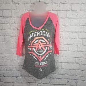 American Fighter Neon Fitted Raglan Style Tee